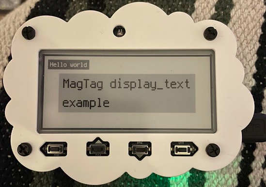Mag Tag Sample Project: display_text_magtag.py
